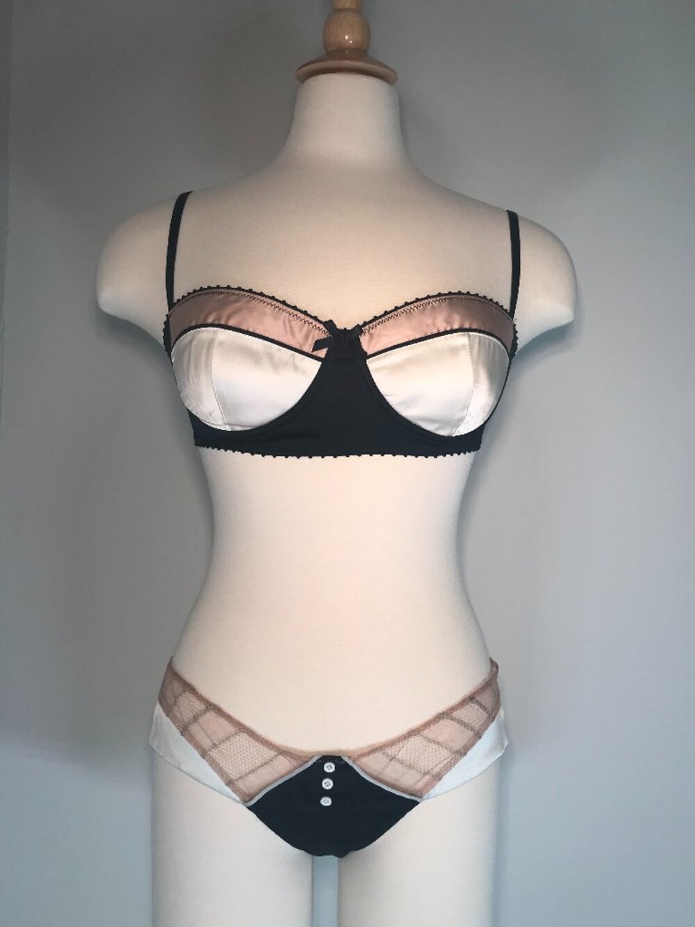 Tuxedo Style Muse Molded Bra & Panty set from Kiki De Montparnasse